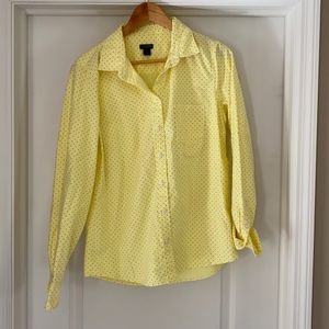J. Crew size M Yellow button up shirt